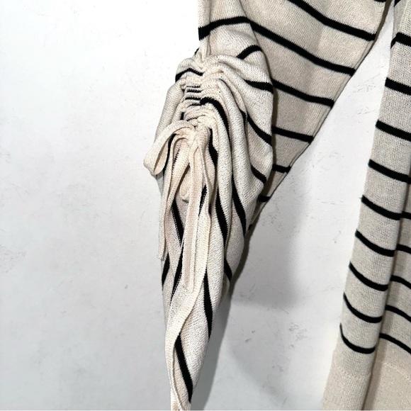 Massimo Dutti Ruched Sleeve striped sweater - Picture 2 of 6